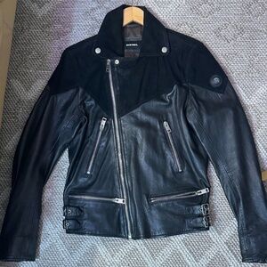 Diesel Suede L-Bort Leather Jacket Size M